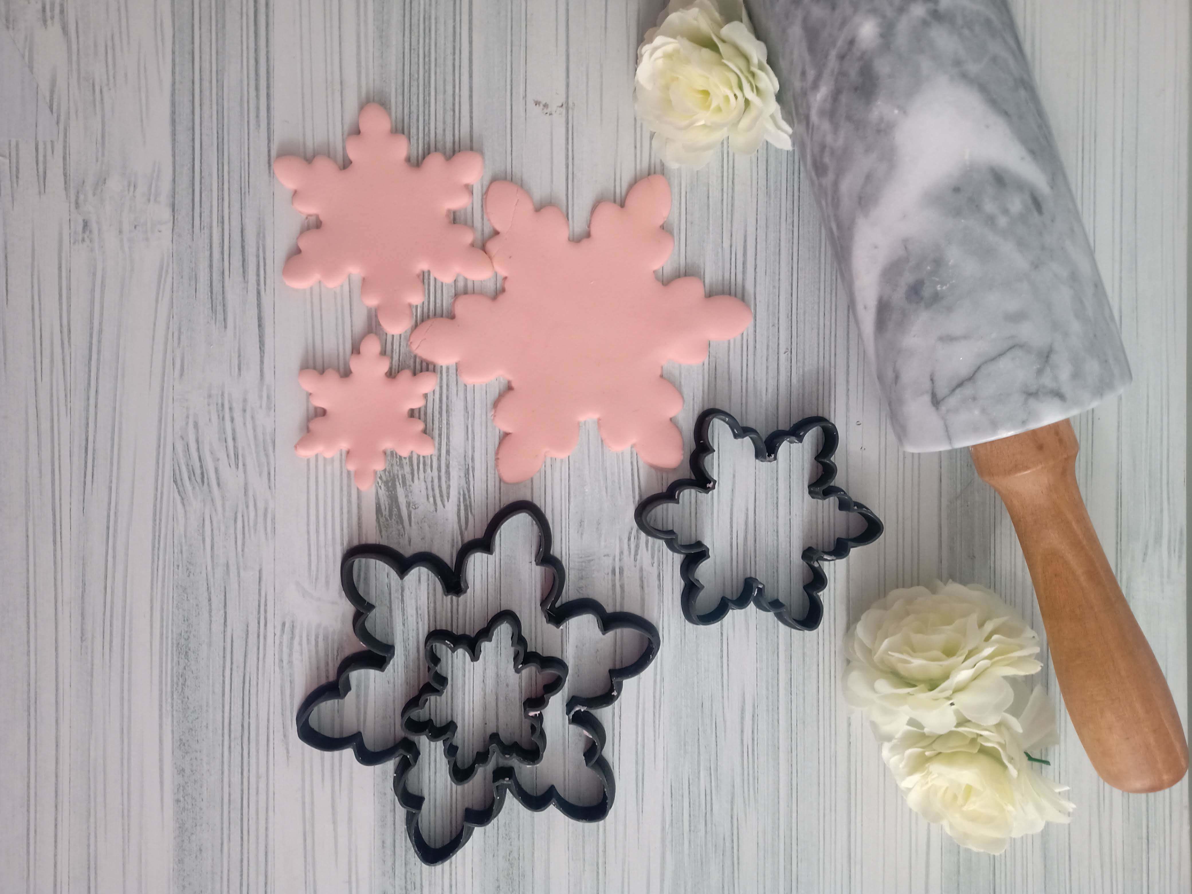 Set  Cortantes Copo de nieve Cookies  3D print model_5