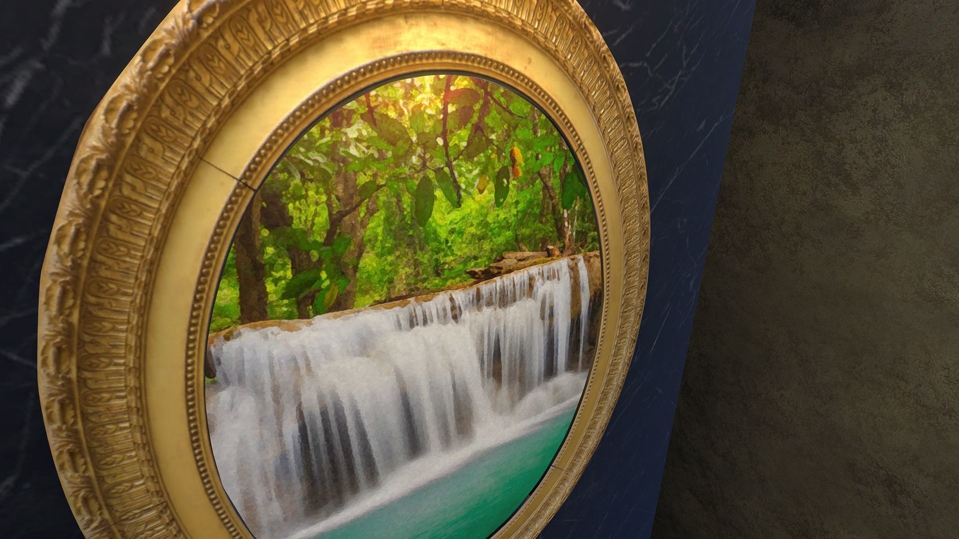 Painting Frame 5 Low-poly 3D model_2