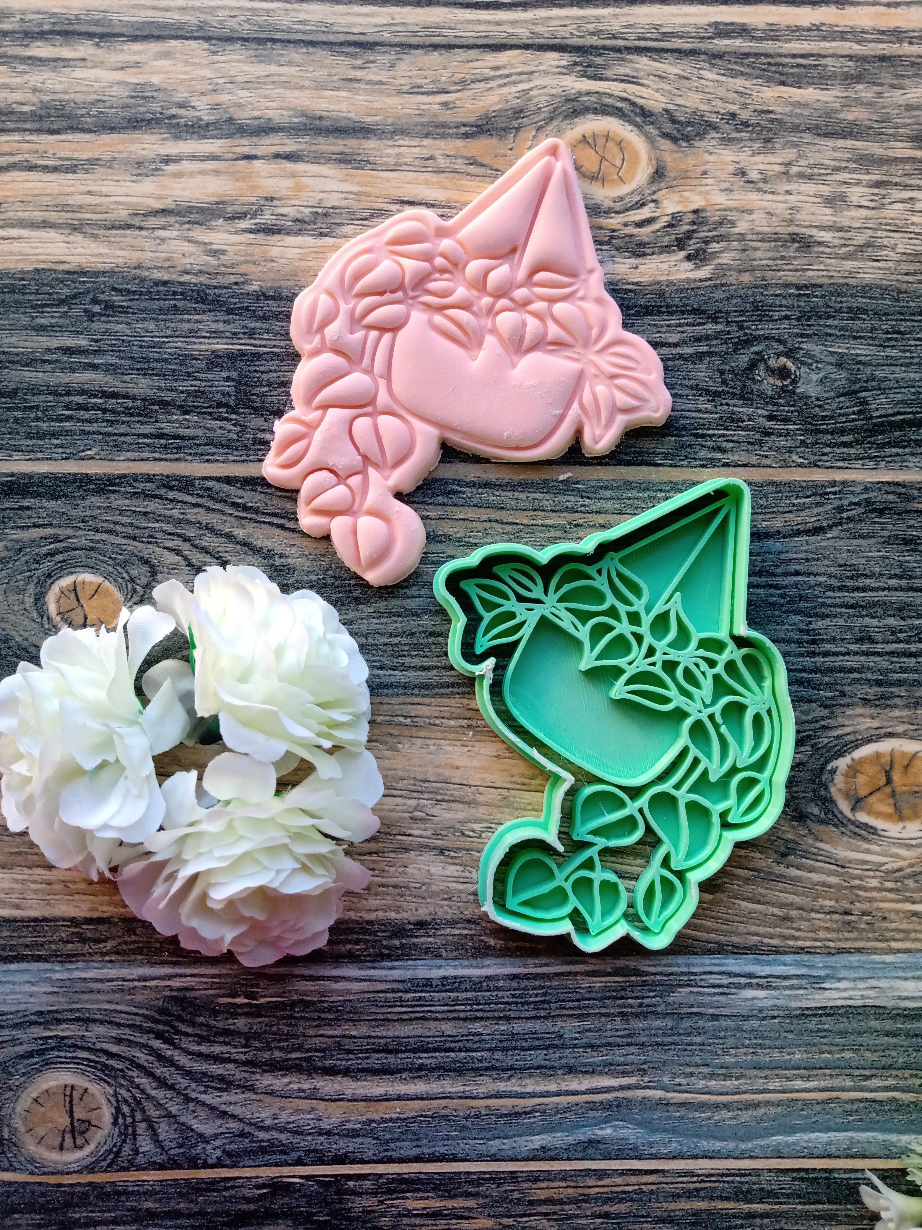 Set x 4 Cortantes Plantas Floral Cookie Galletitas 3D print model_2