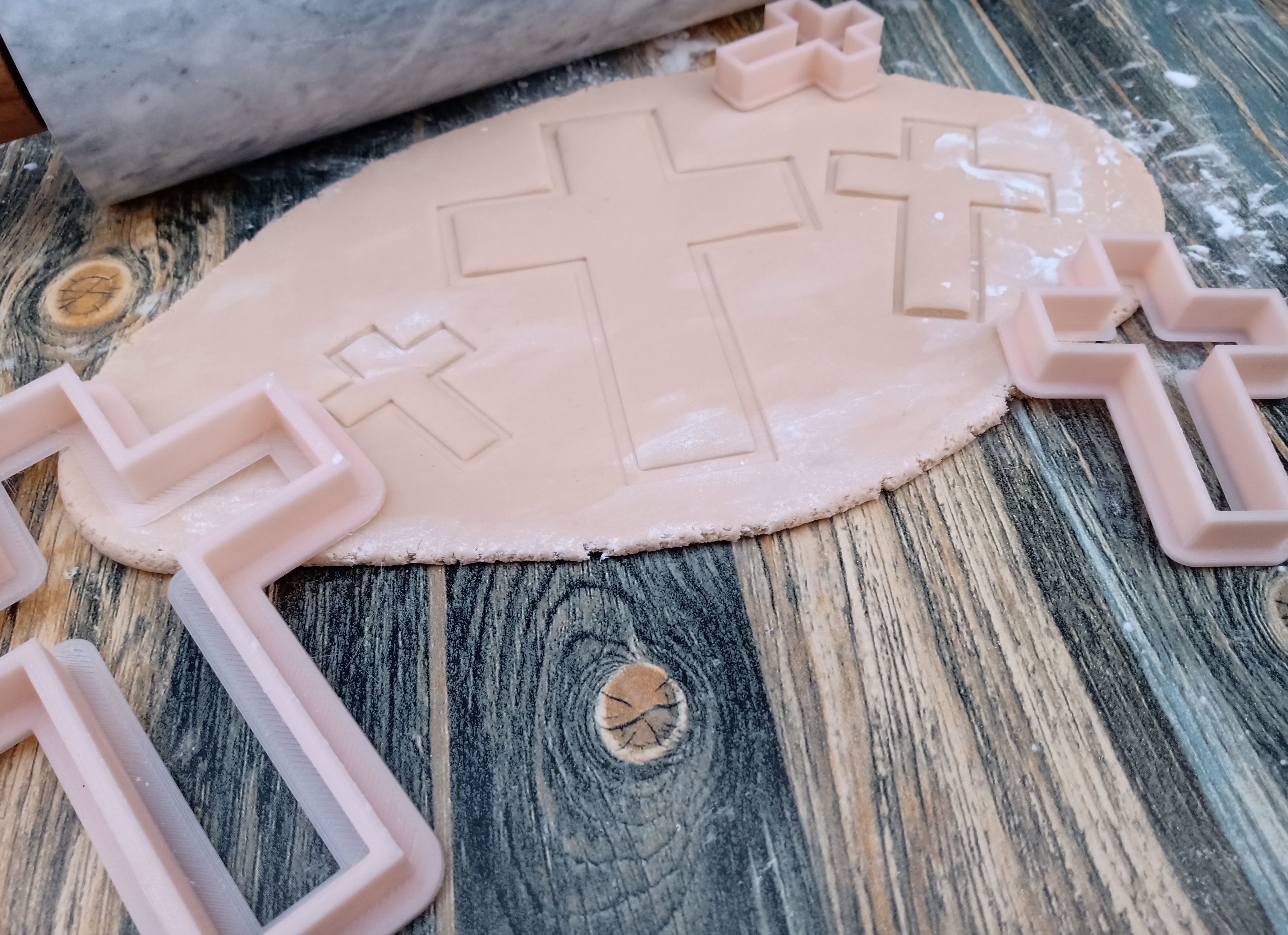 Set Cortantes Cruz Comunion Bautismo COokies 3D print model_10