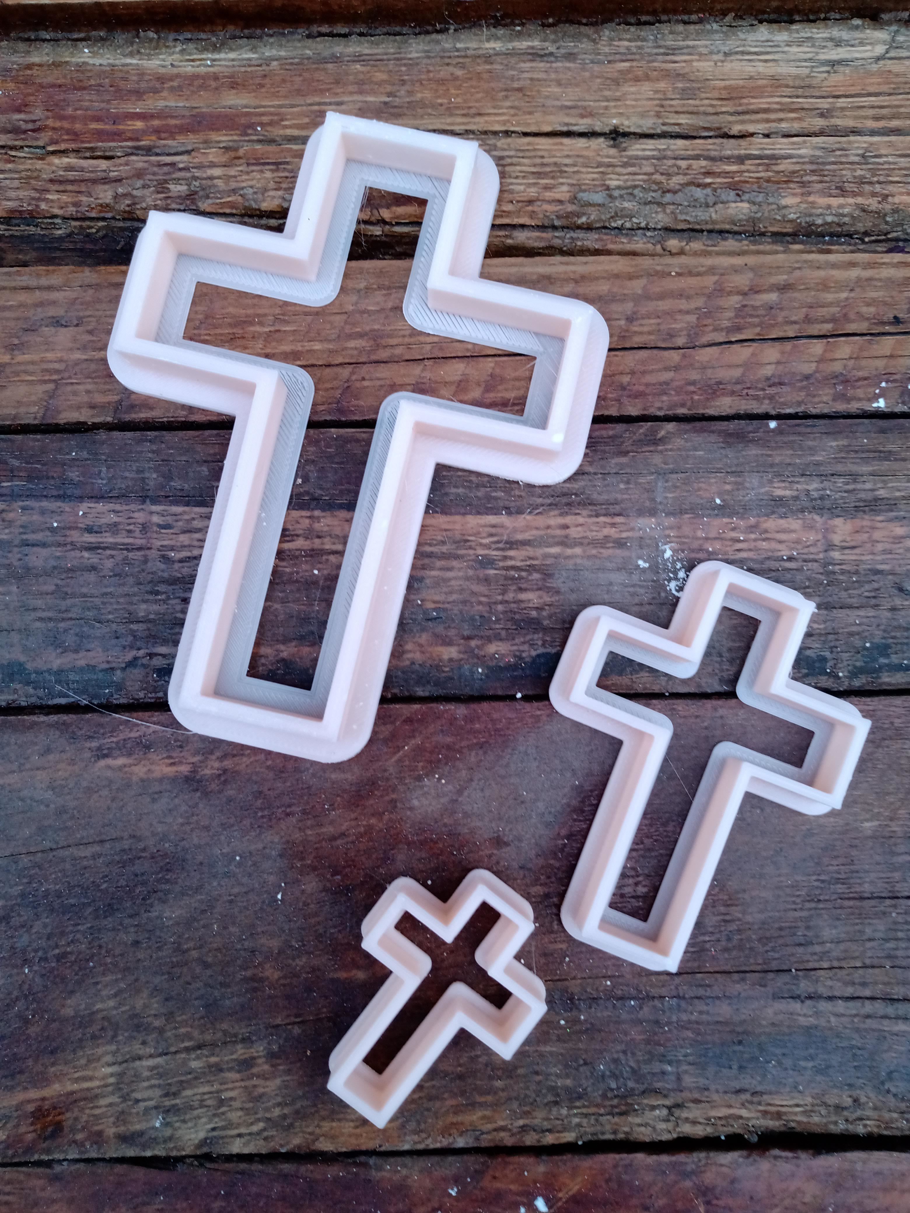 Set Cortantes Cruz Comunion Bautismo COokies 3D print model_11