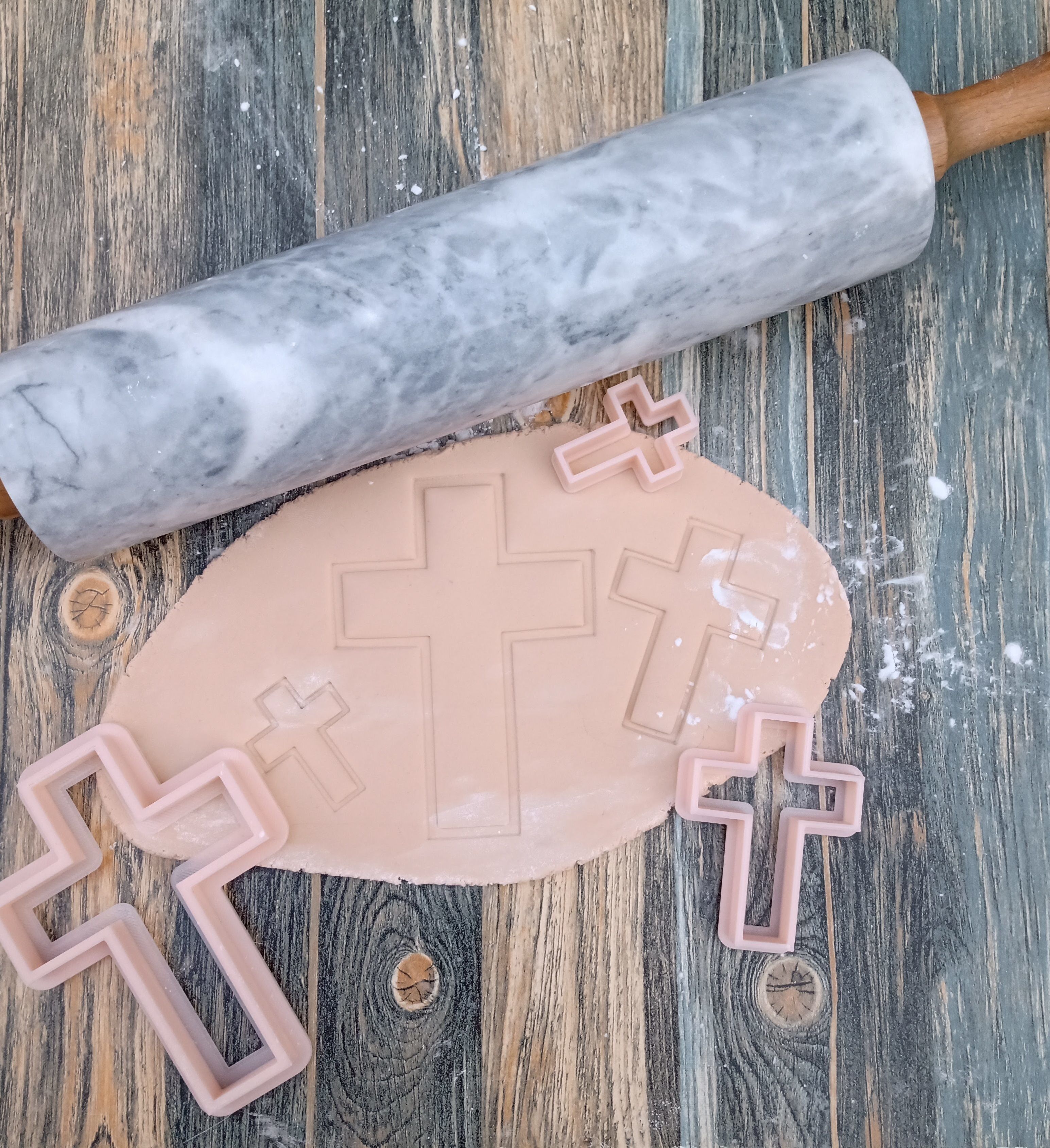 Set Cortantes Cruz Comunion Bautismo COokies 3D print model_9