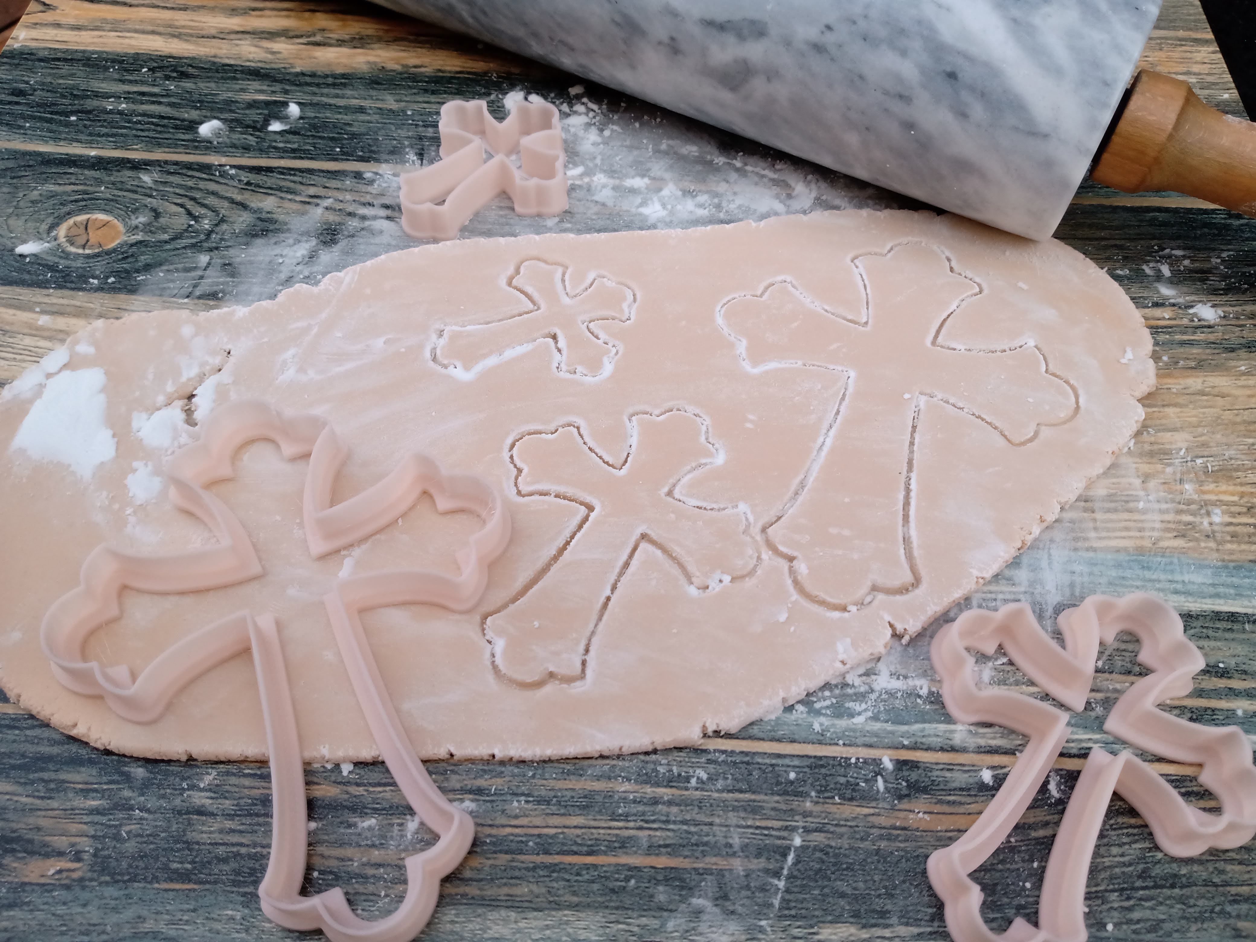 Set Cortantes Cruz Comunion Bautismo COokies 3D print model_3