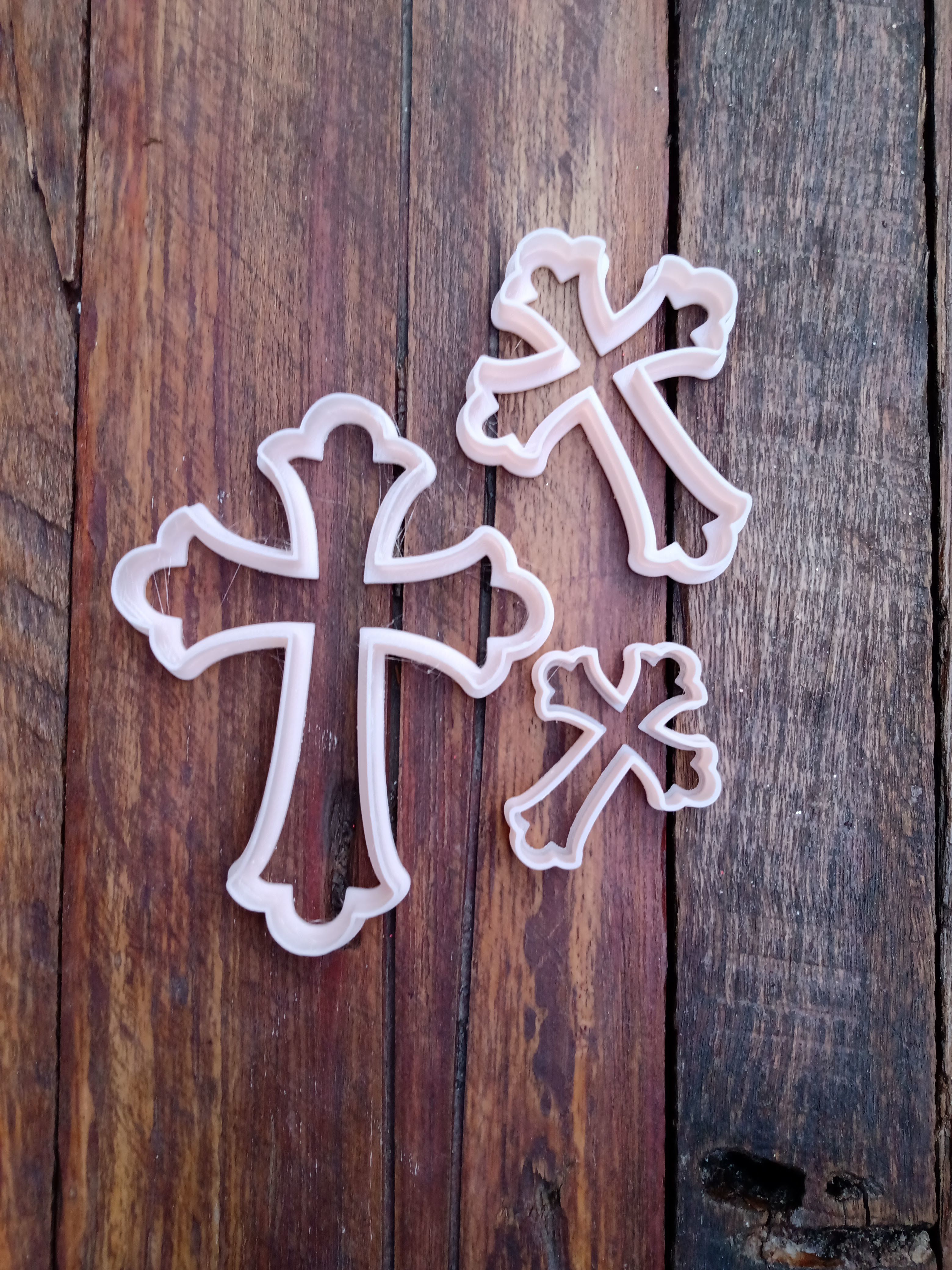 Set Cortantes Cruz Comunion Bautismo COokies 3D print model_7