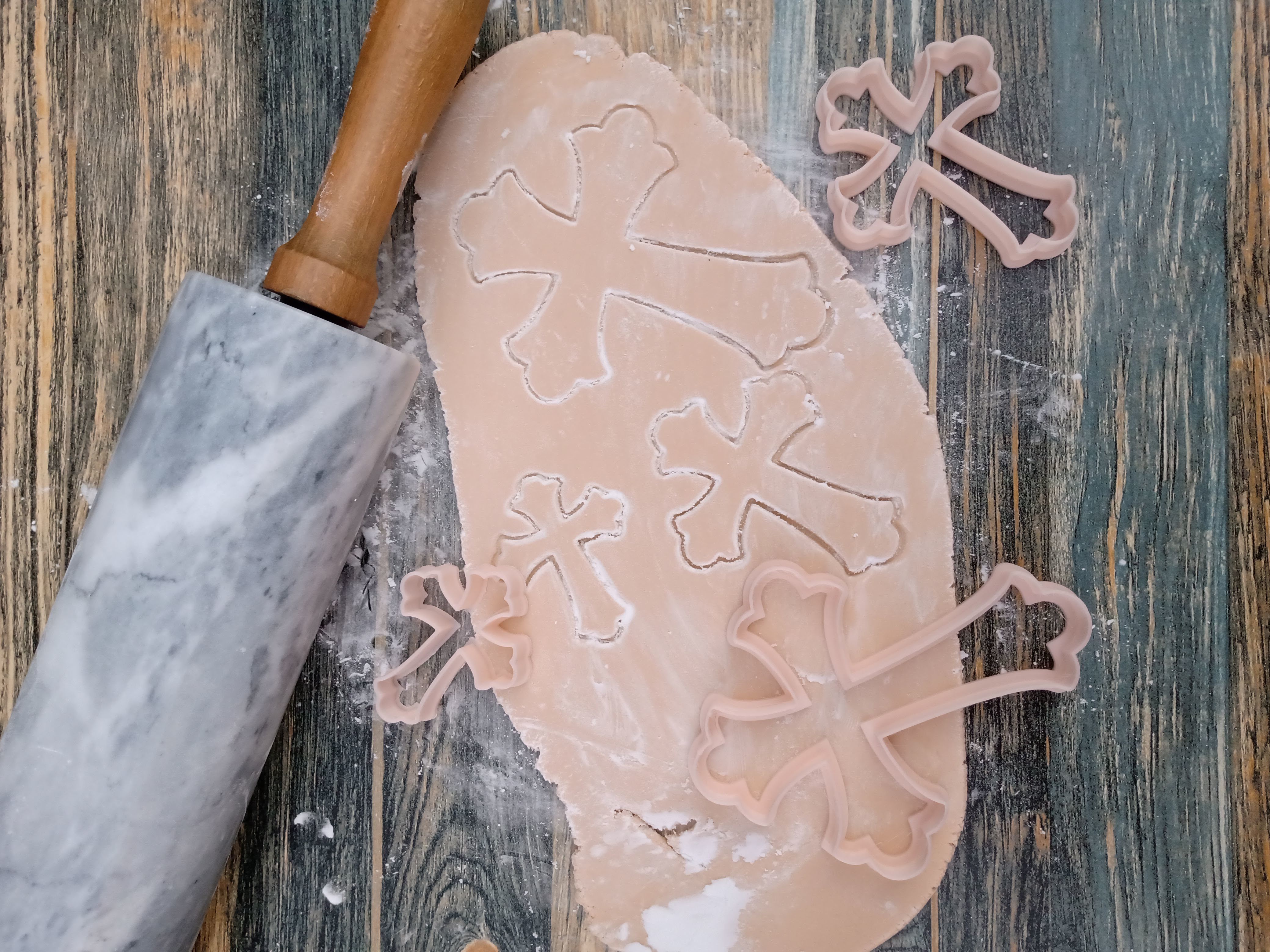 Set Cortantes Cruz Comunion Bautismo COokies 3D print model_6