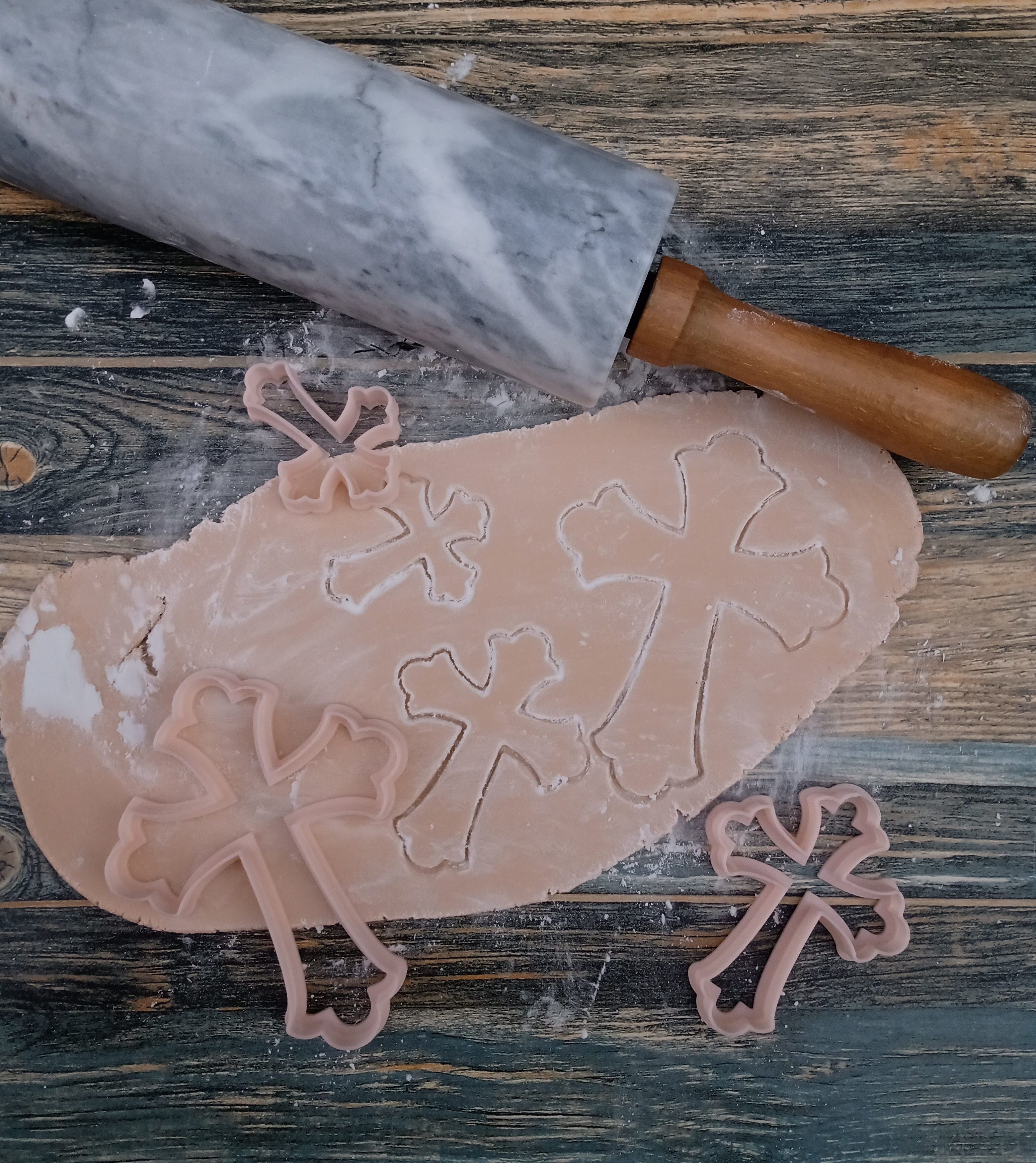 Set Cortantes Cruz Comunion Bautismo COokies 3D print model_5