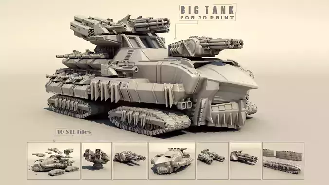 Legendary tank 3D print model