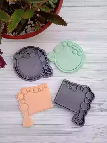 SET CORTANTE MARCADOR BORLA Cookies 3D print model
