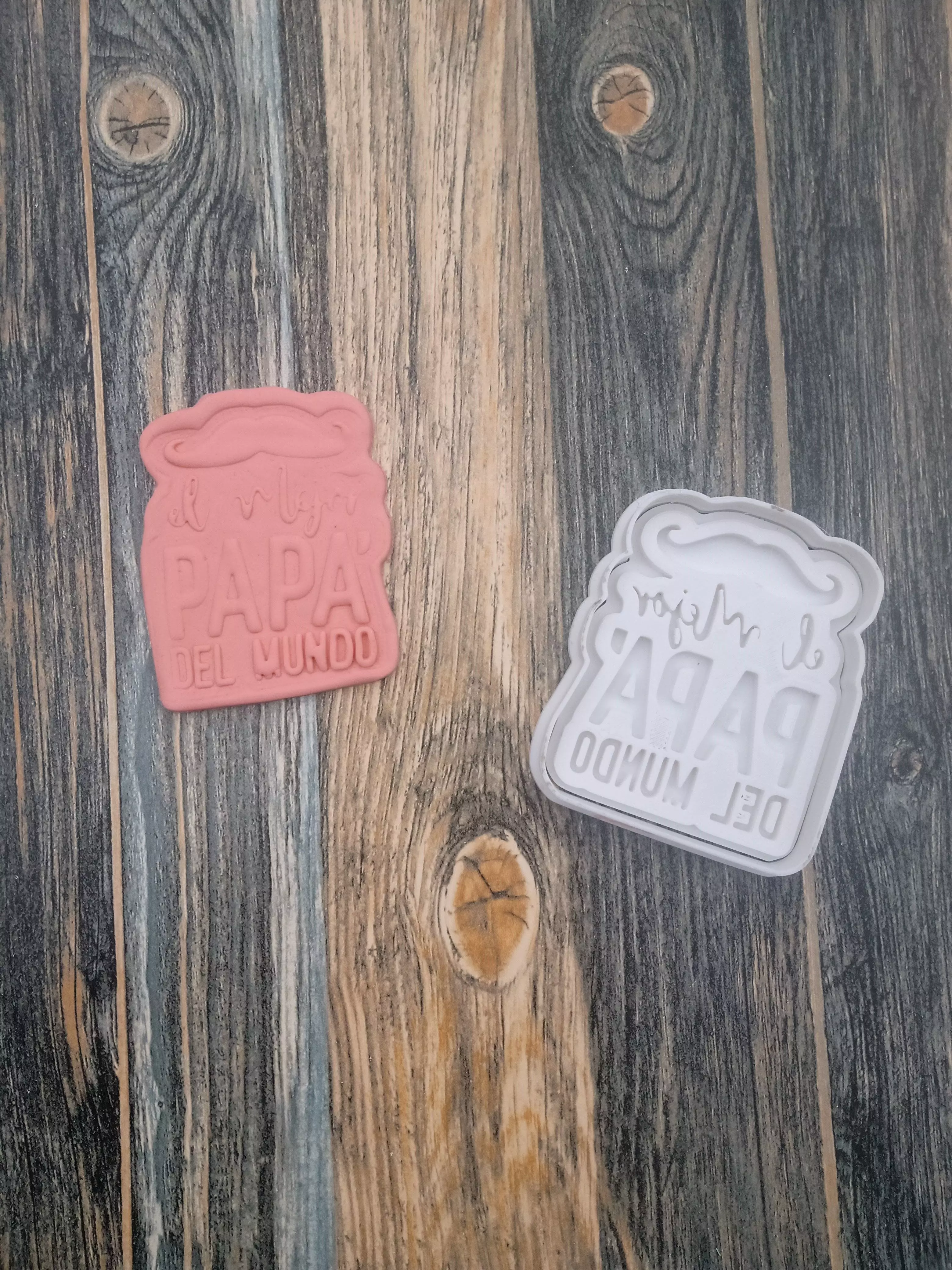 Set x 24 Cortantes Dia del Padre papa cookies 3D print model