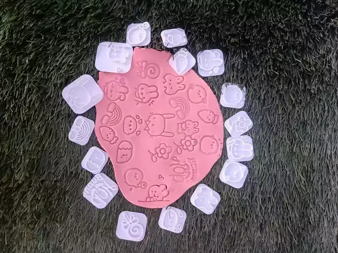 Combo x 5 Set Sello Stamp  3D print model