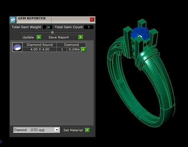 Single Diamond Wedding Ring For Women 3D print model_5