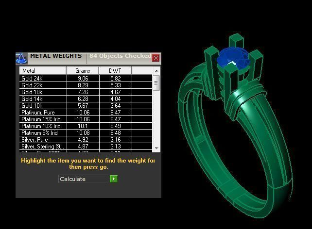 Single Diamond Wedding Ring For Women 3D print model_4