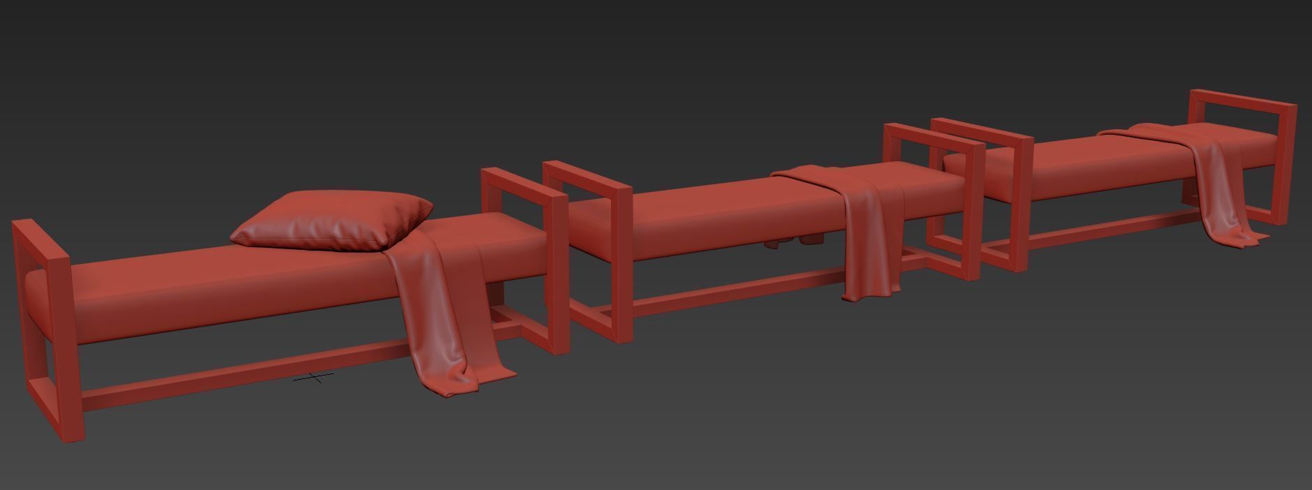 Upholstered Teak Bench by Kathy Kuo Home 3D model_9