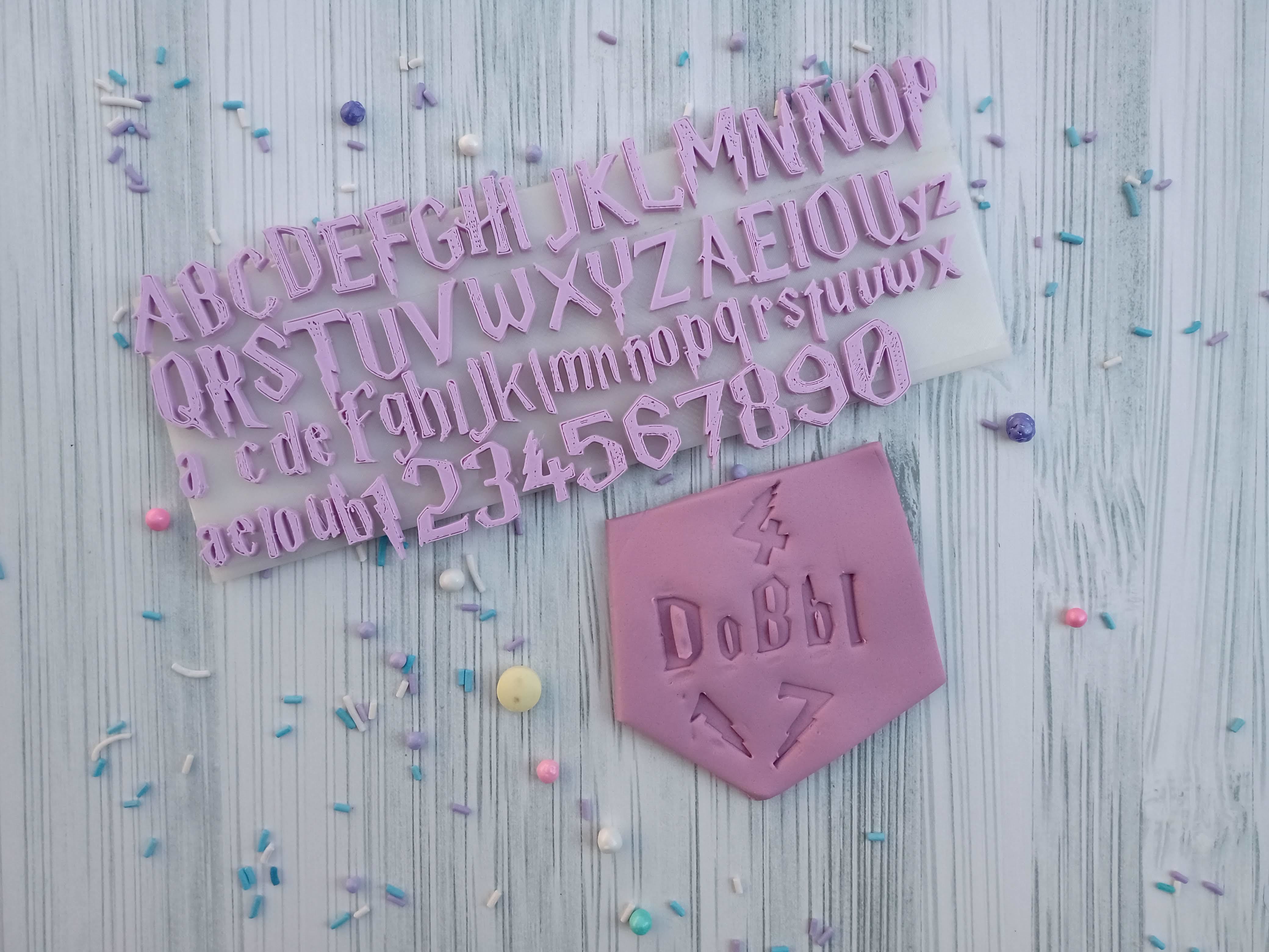 Pack Stamps Numericos y letras varios modelos Sellos 3D print model_9