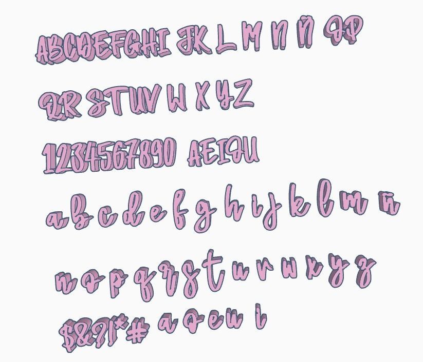 Pack Stamps Numericos y letras varios modelos Sellos 3D print model_13