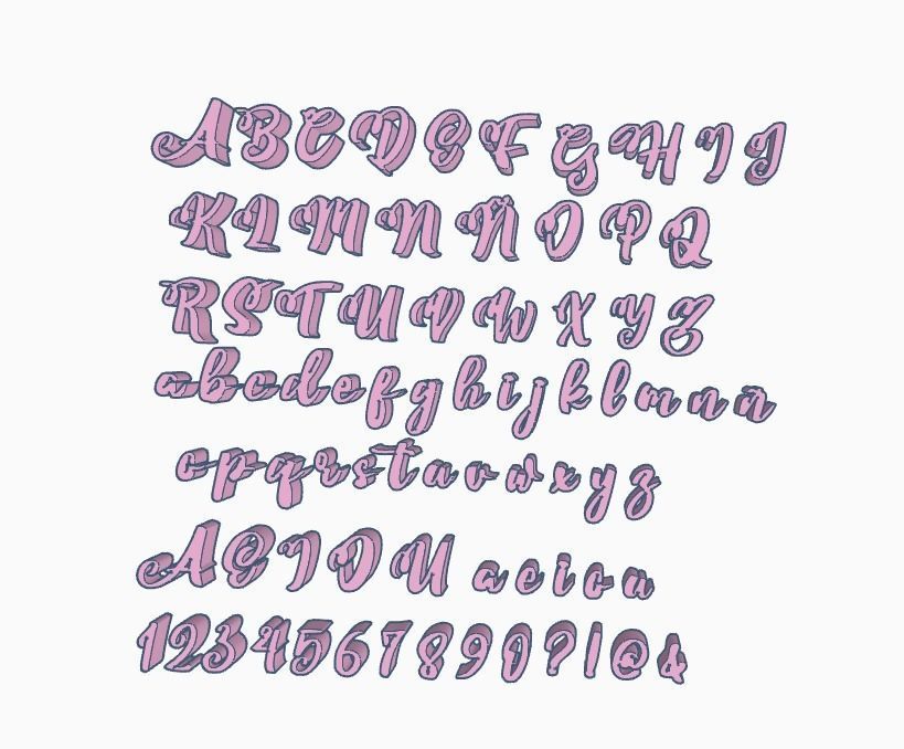 Pack Stamps Numericos y letras varios modelos Sellos 3D print model_14