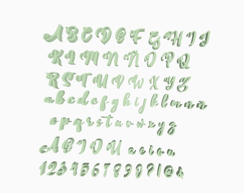 Pack Stamps Numericos y letras varios modelos Sellos 3D print model_12