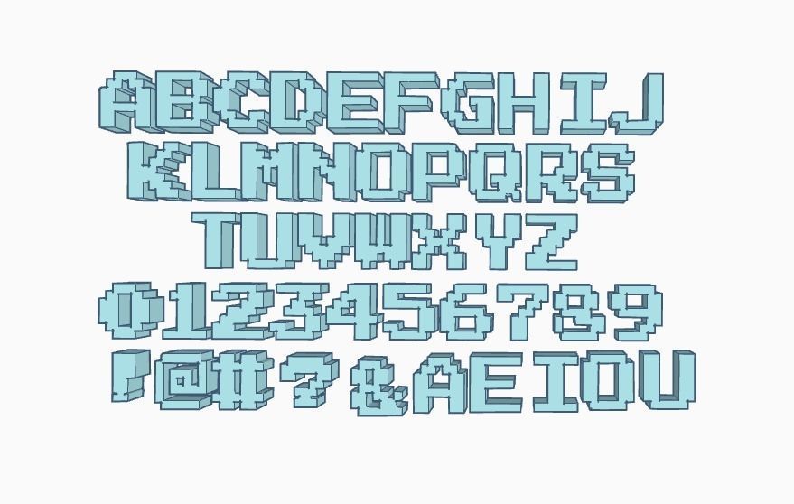 Pack Stamps Numericos y letras varios modelos Sellos 3D print model_17