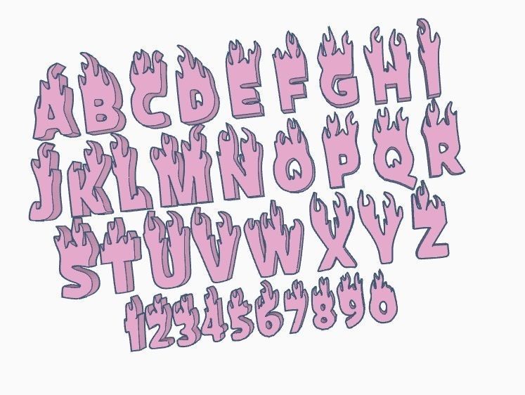 Pack Stamps Numericos y letras varios modelos Sellos 3D print model_16