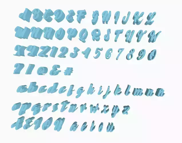 Pack Stamps Numericos y letras varios modelos Sellos 3D print model