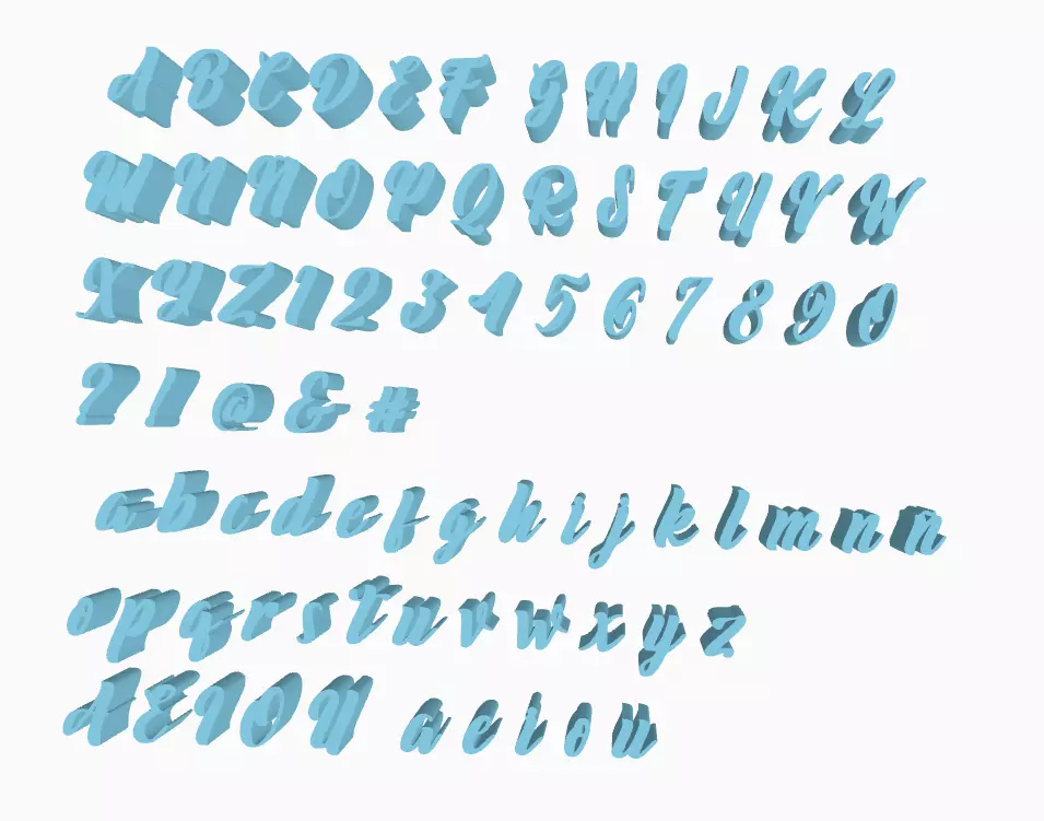 Pack Stamps Numericos y letras varios modelos Sellos 3D print model_0