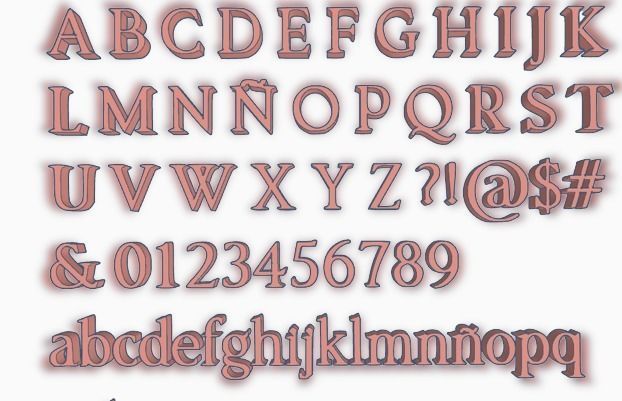 Pack Stamps Numericos y letras varios modelos Sellos 3D print model_15