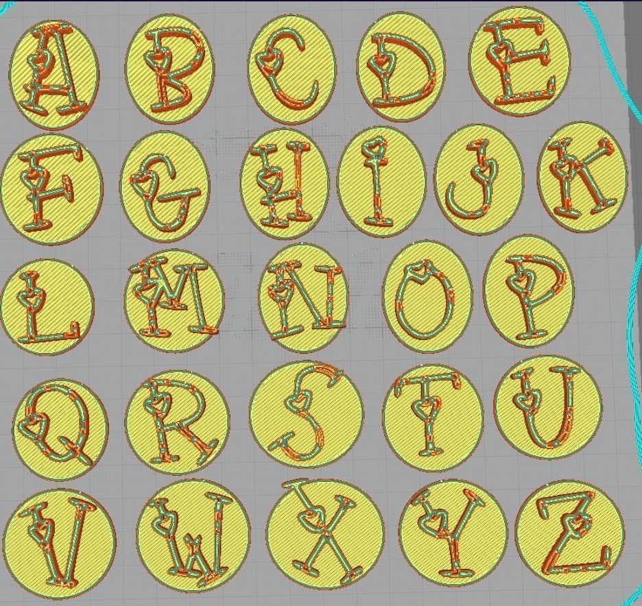 Combo 2 Set Stamp Sello Love Amor Plantas Free 3D print model_1