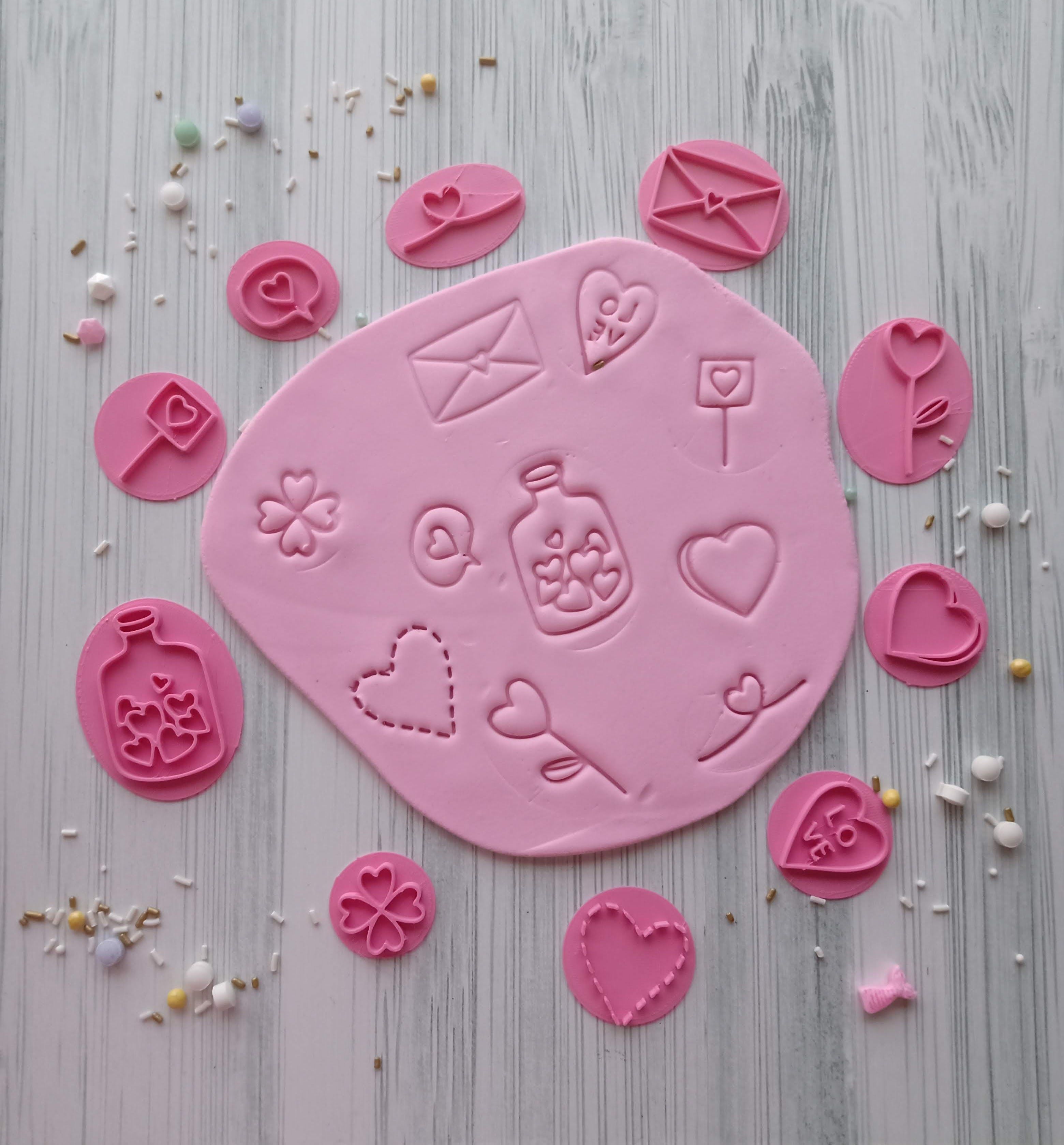 Combo x 12 sets sellos Stamp Pasta  3D print model_9