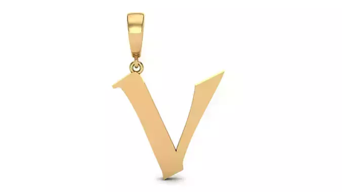 Pendant Alphabet Letter 15 mm Keter V
