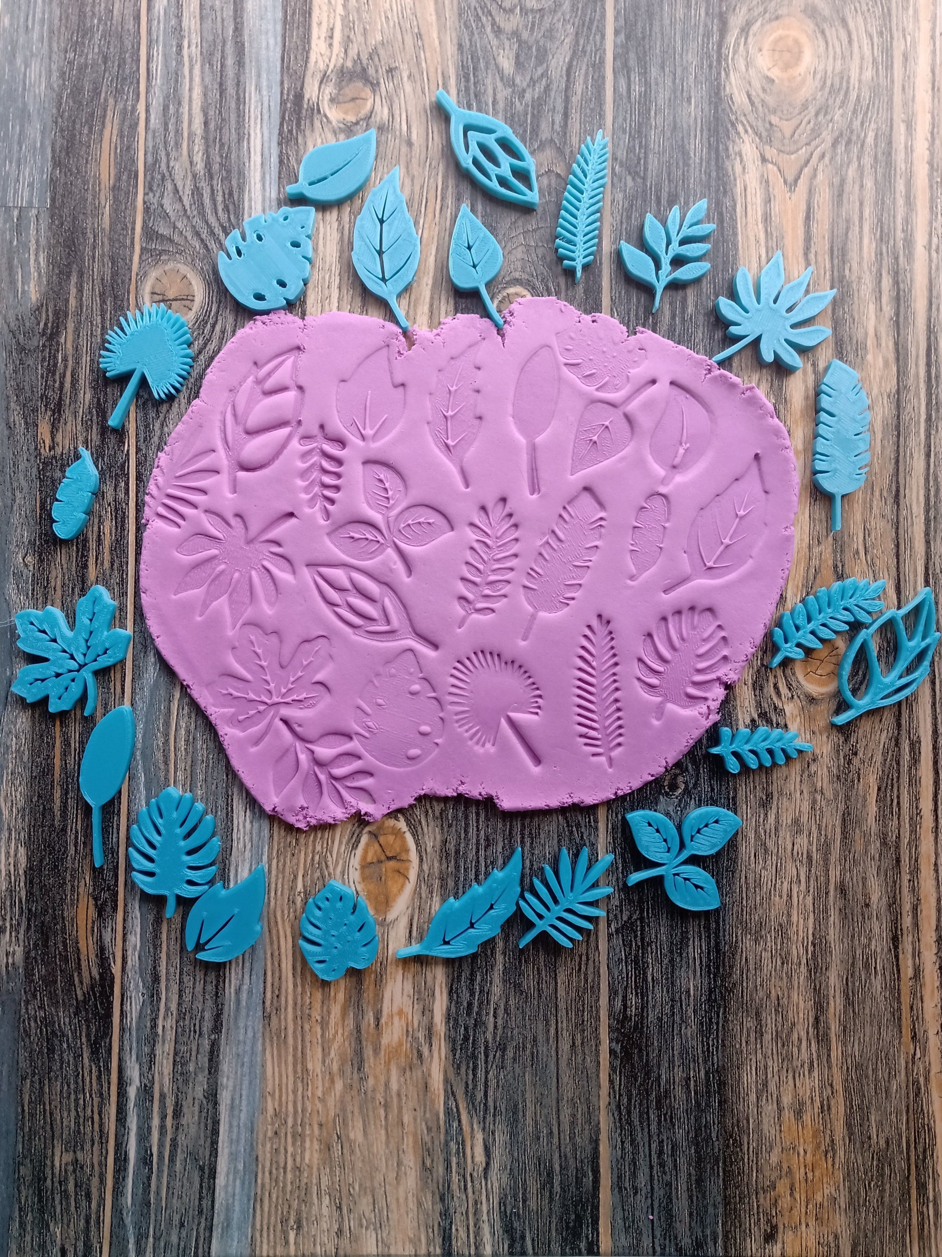 Combo 12 Set Sello Stamp Florales Boda Hojas Plantas 3D print model_4