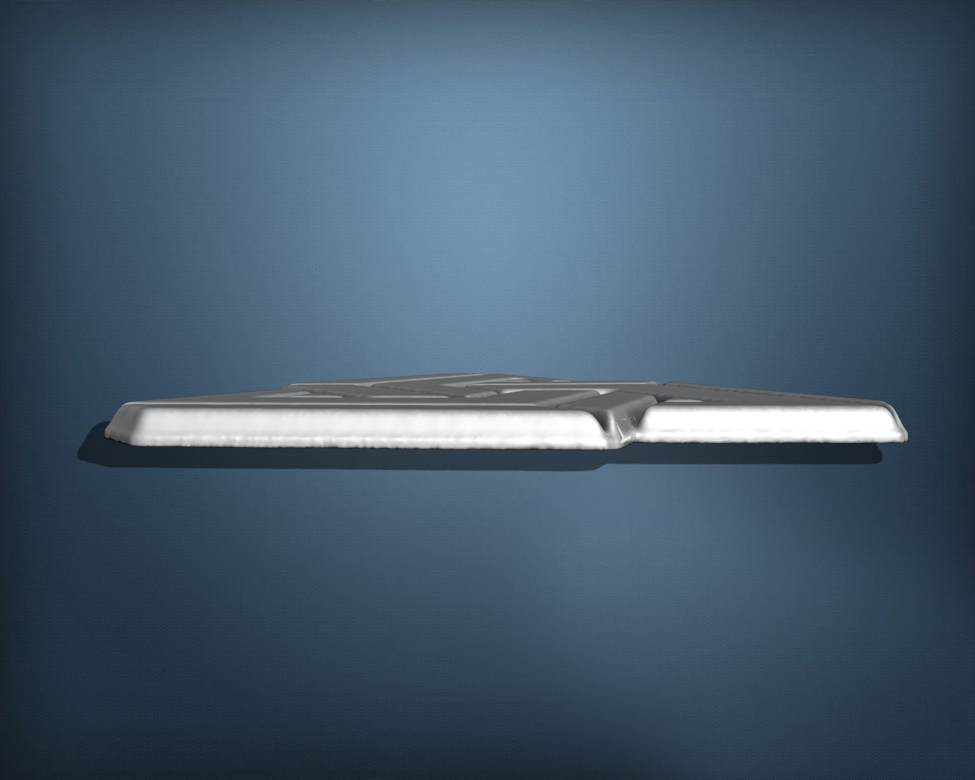 Geometric shape of impossible  square  pendant 3D print model_4