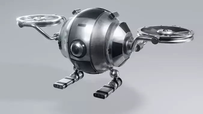 Sci-Fi Security Drone 3D Model