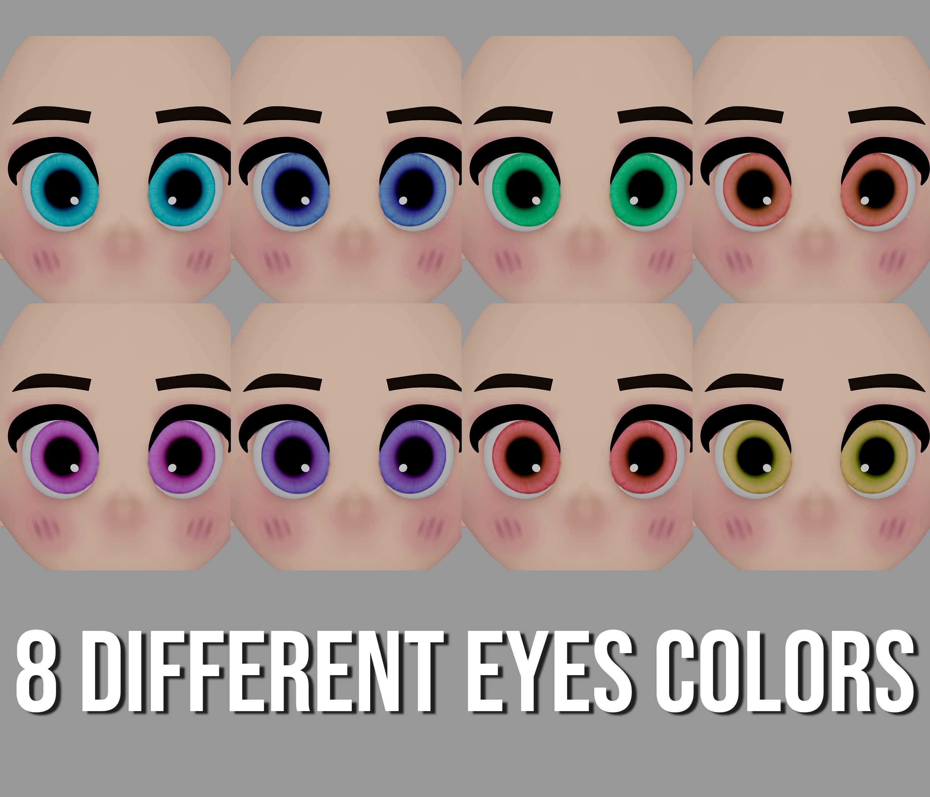 Chibi Base Model Bundle - Game Ready Low-poly 3D model_3