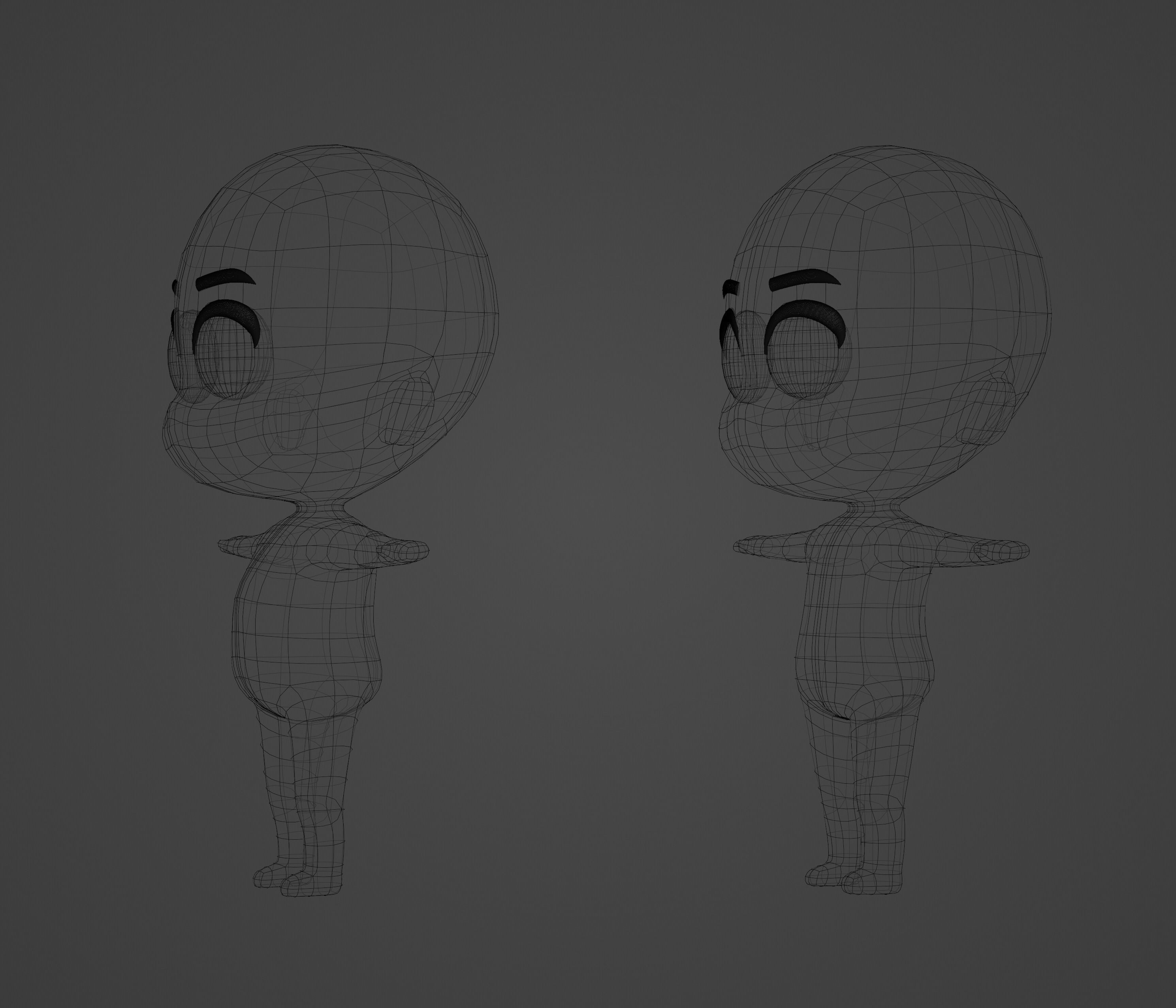 Chibi Base Model Bundle - Game Ready Low-poly 3D model_6