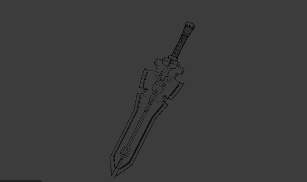 Energy Sword Low-poly 3D model_1