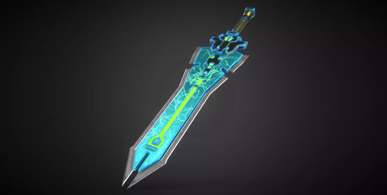 Energy Sword Low-poly 3D model_0