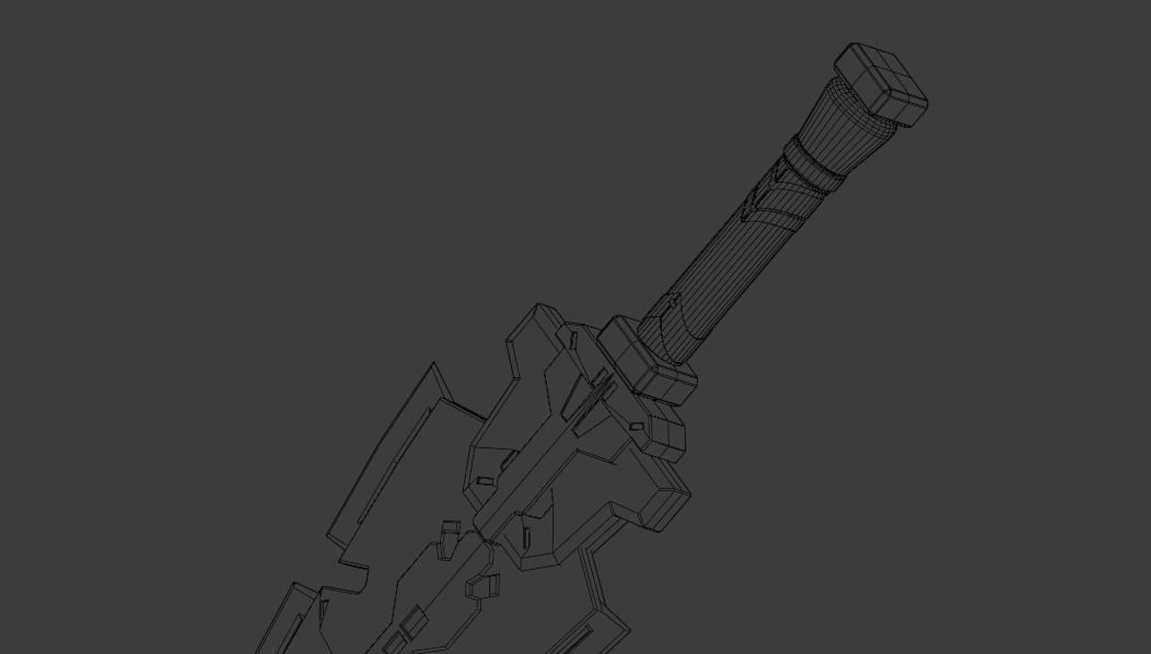 Energy Sword Low-poly 3D model_2