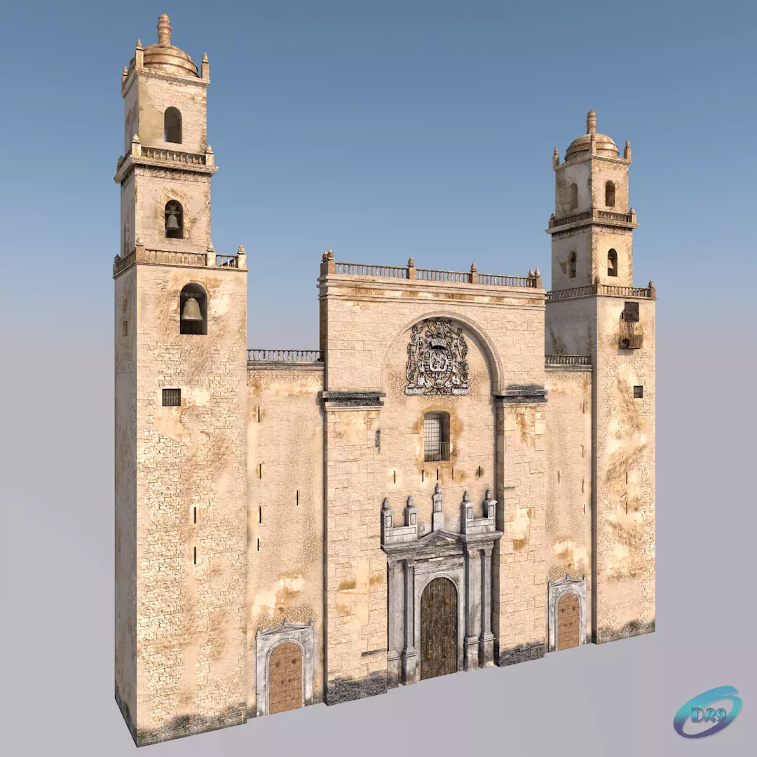 Church of San Ildefonso - Mexico Merida Yucatan 3D model