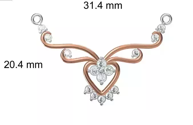 Women Necklace Pendant STL JCD Details