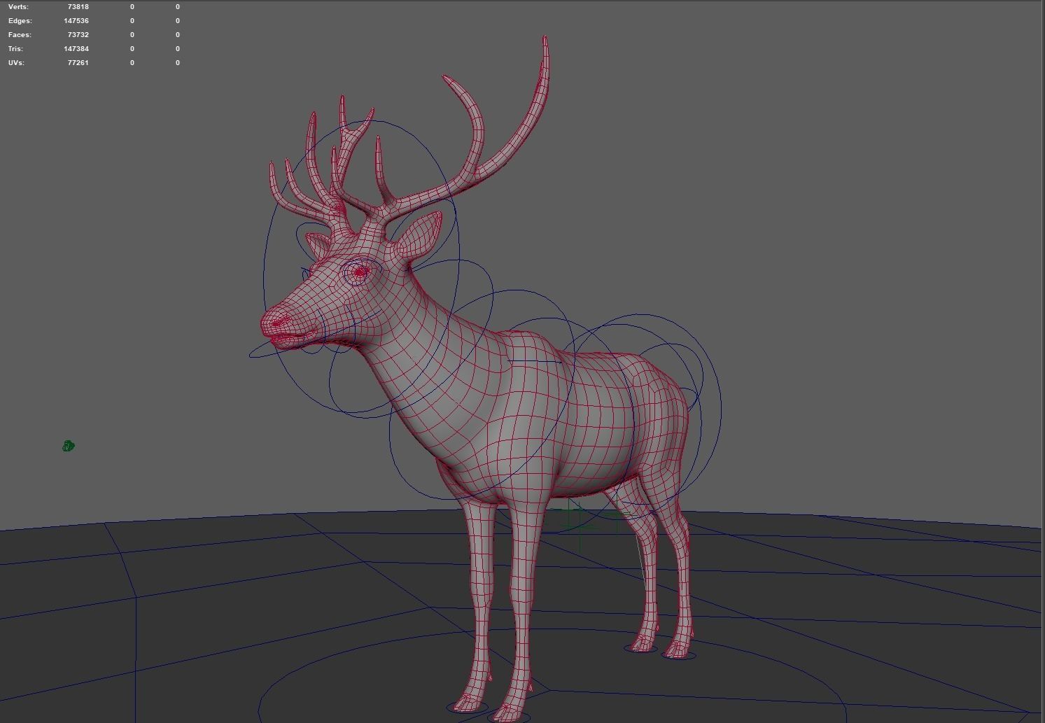 Deer xgen fur 3D model_4