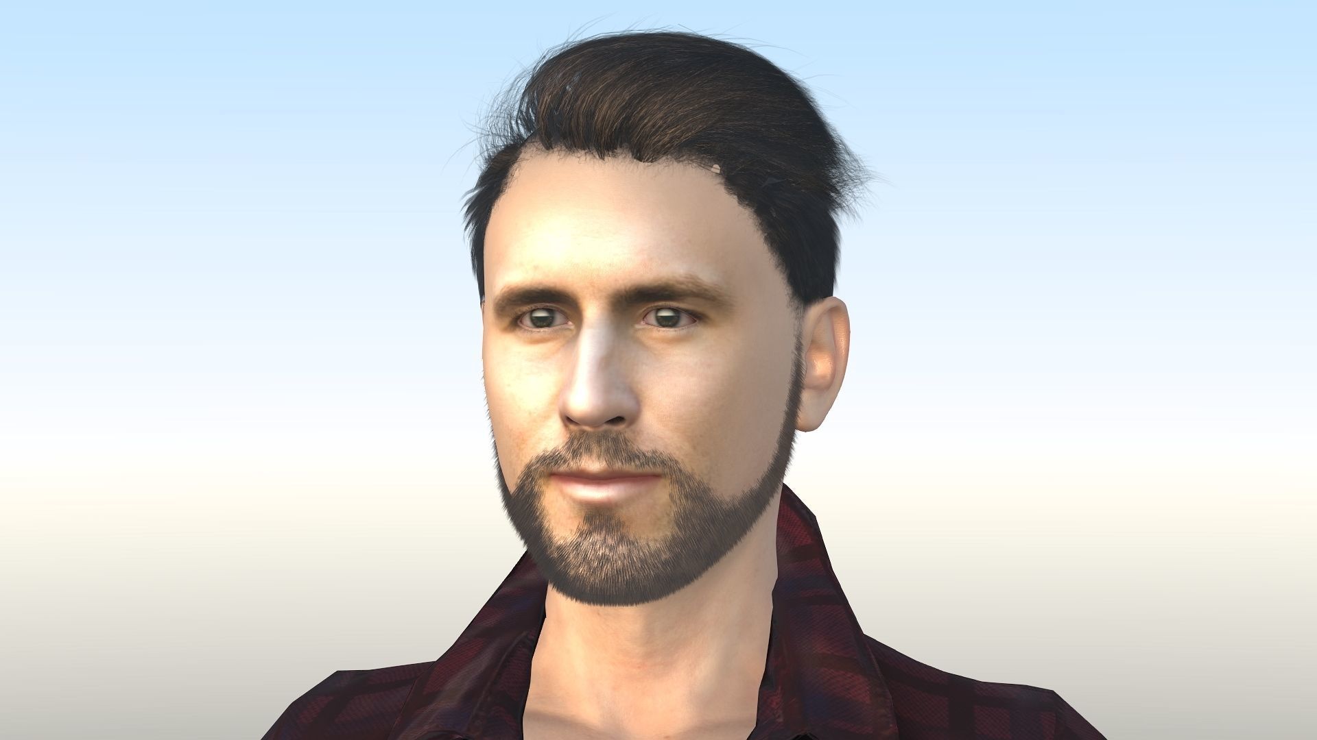 Ryan Reynolds  Low-poly 3D model_24