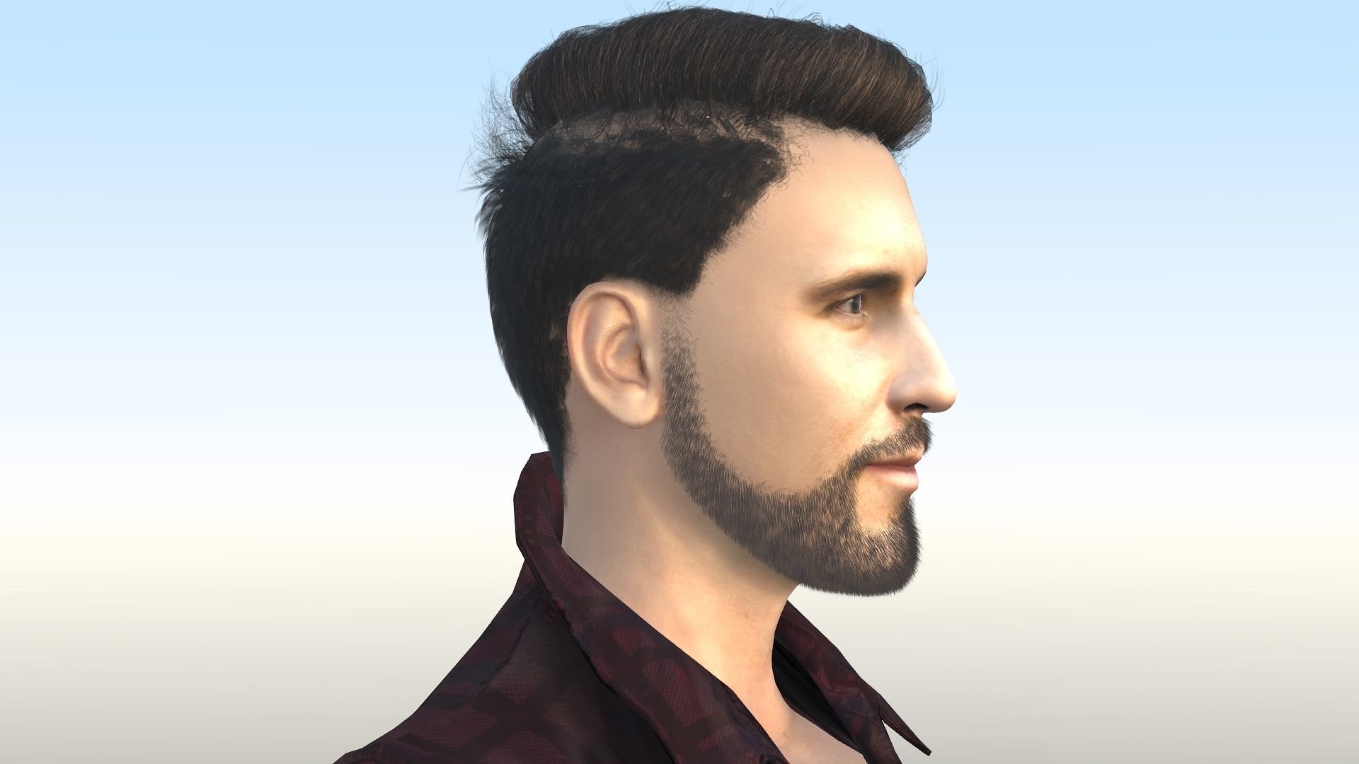 Ryan Reynolds  Low-poly 3D model_8