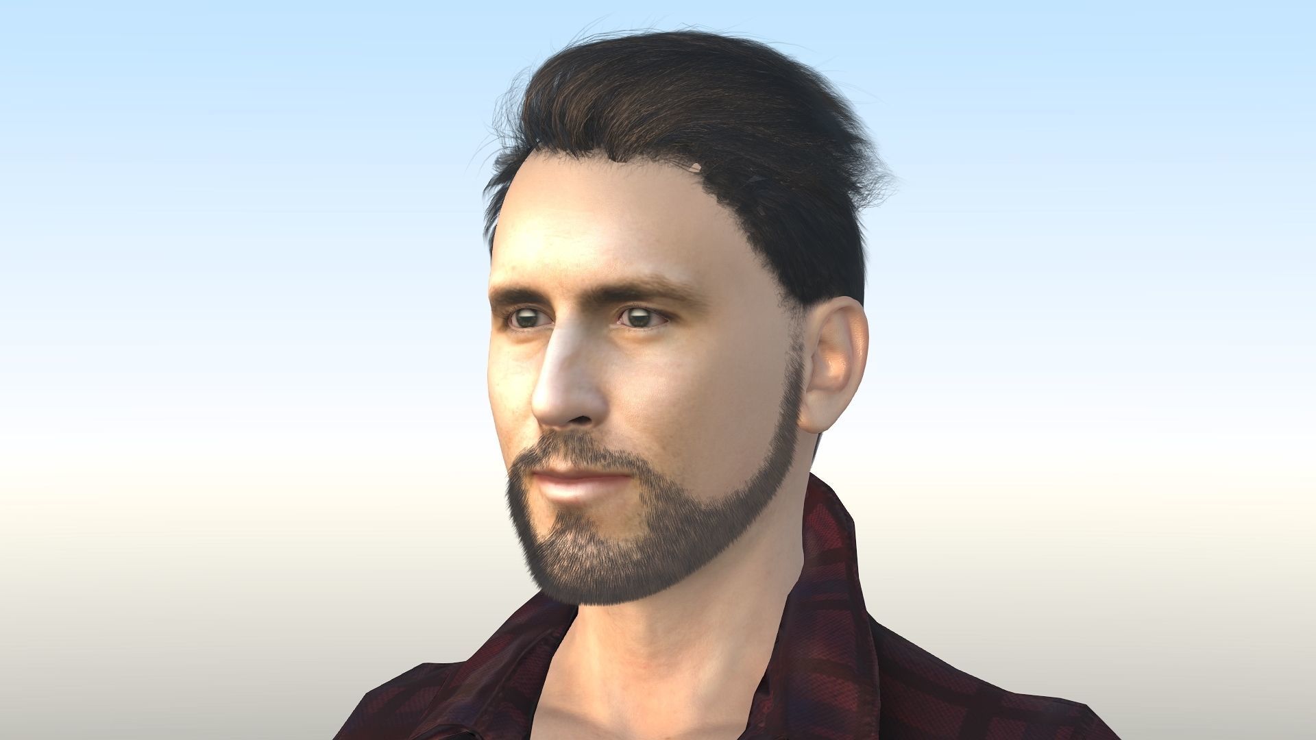 Ryan Reynolds  Low-poly 3D model_23