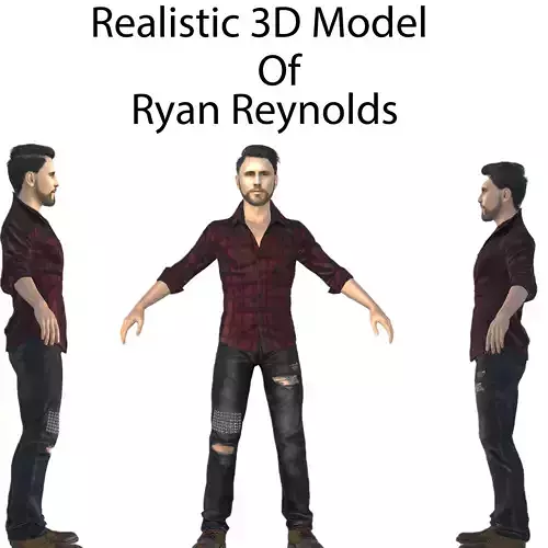 Ryan Reynolds  Low-poly 3D model