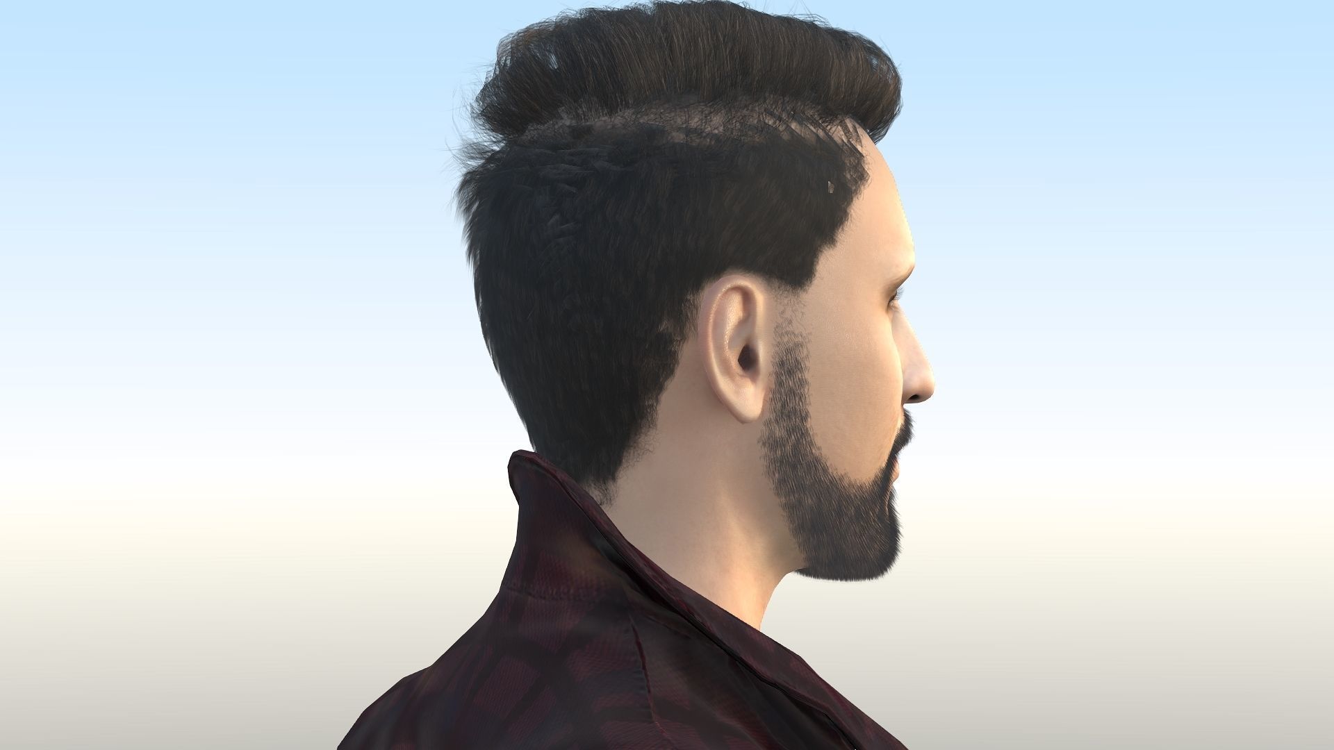 Ryan Reynolds  Low-poly 3D model_10