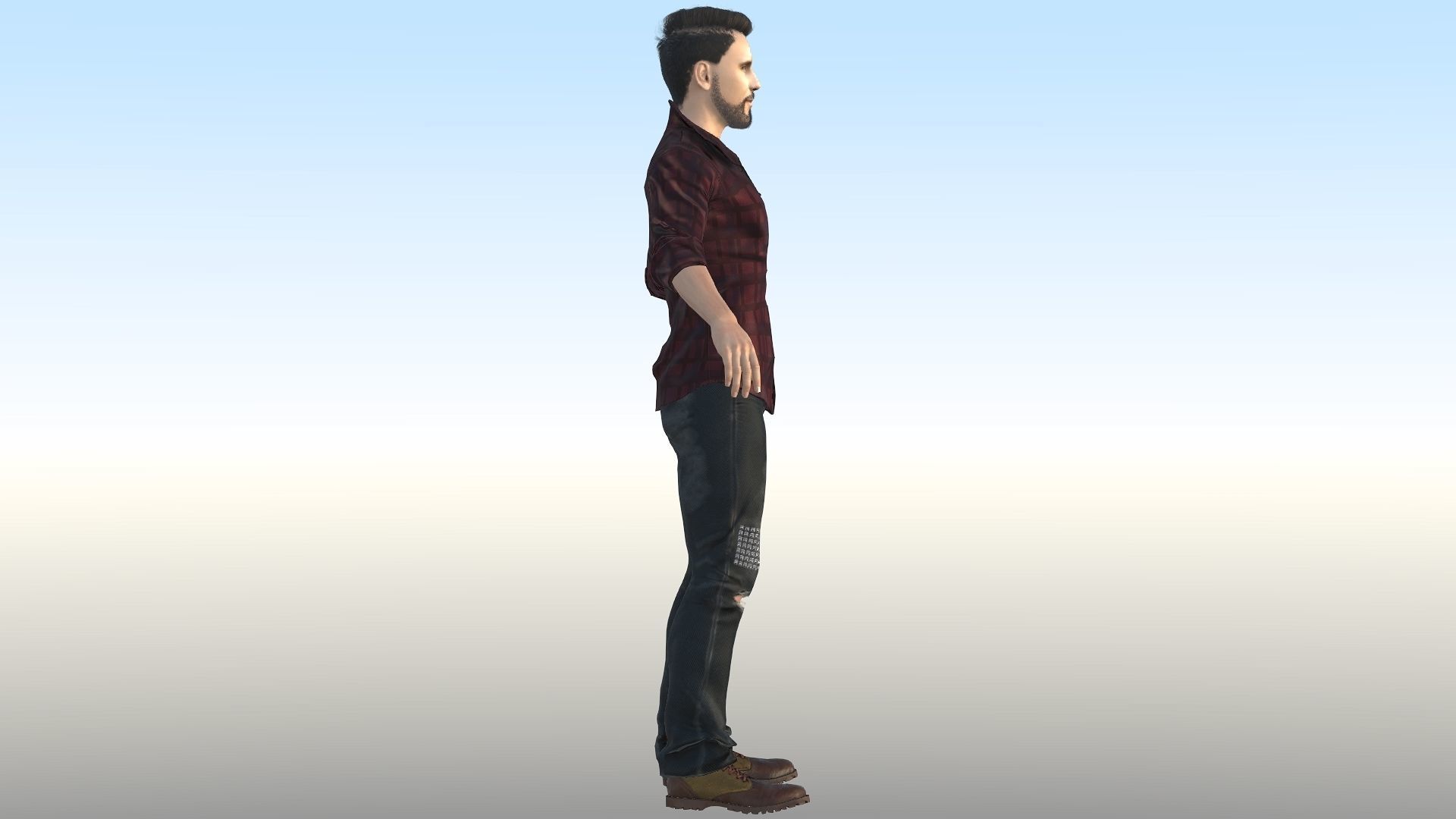 Ryan Reynolds  Low-poly 3D model_2