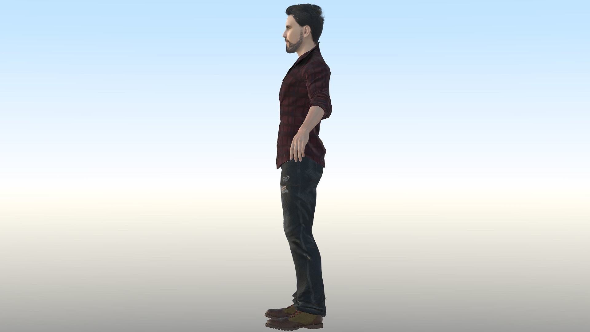 Ryan Reynolds  Low-poly 3D model_4