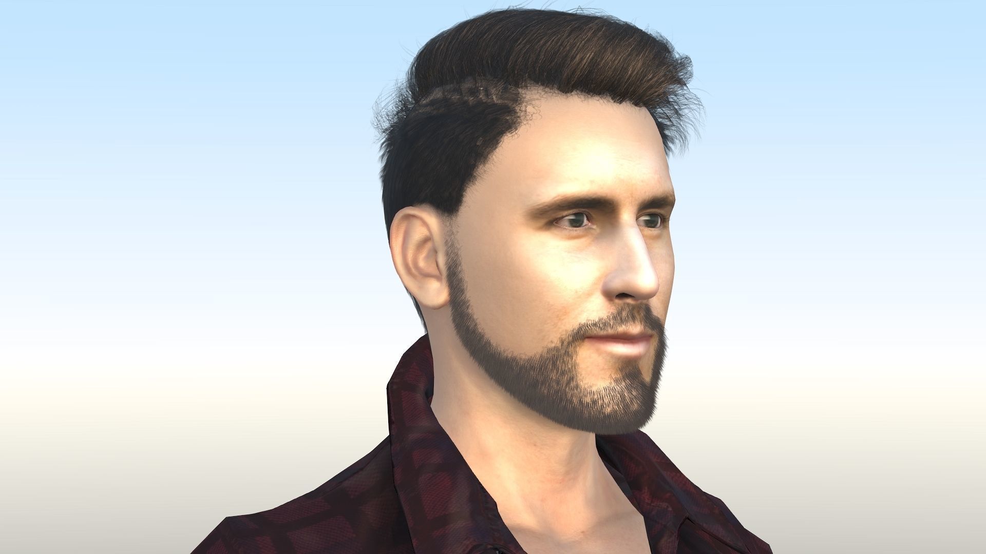 Ryan Reynolds  Low-poly 3D model_7