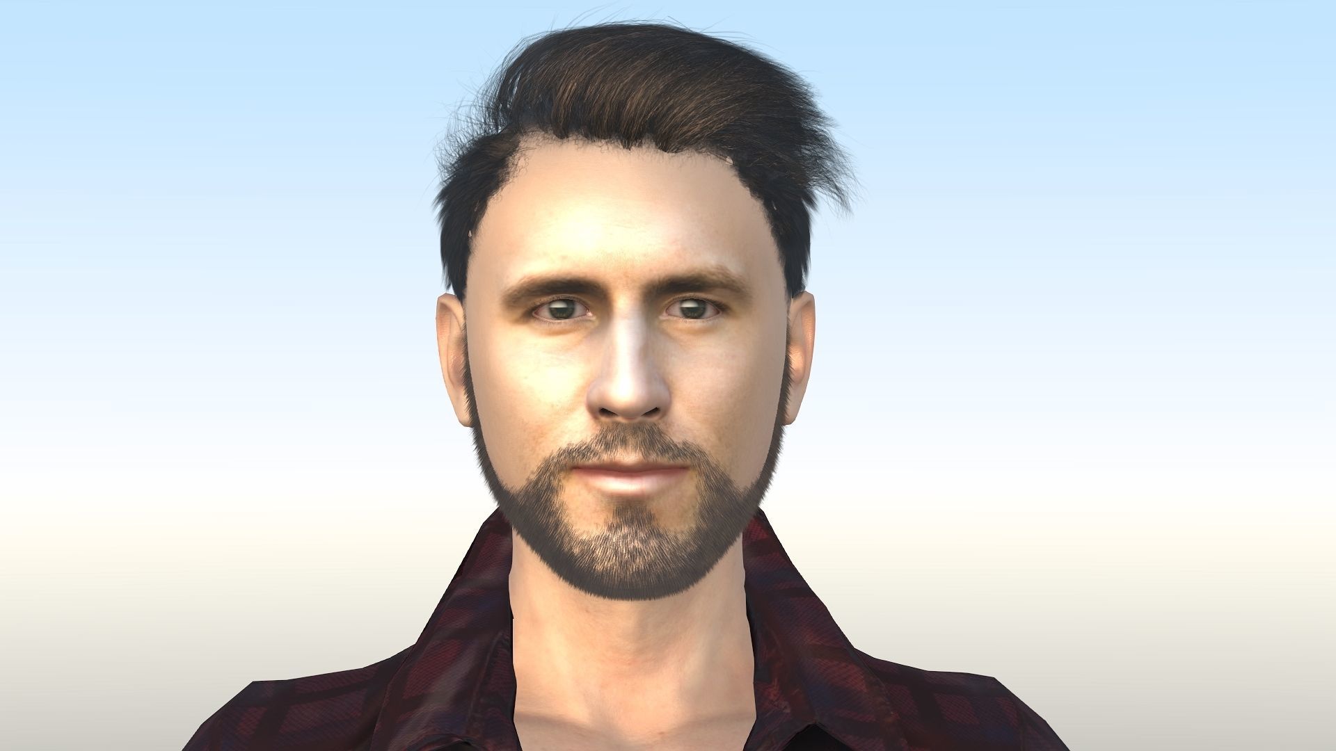 Ryan Reynolds  Low-poly 3D model_5