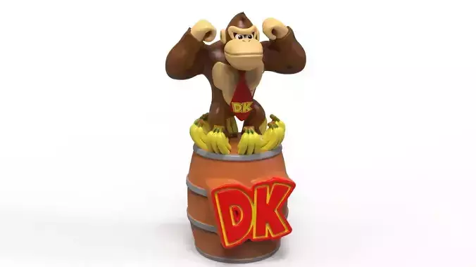 DK DONKEY KONG WITH BANANAS AND BARREL